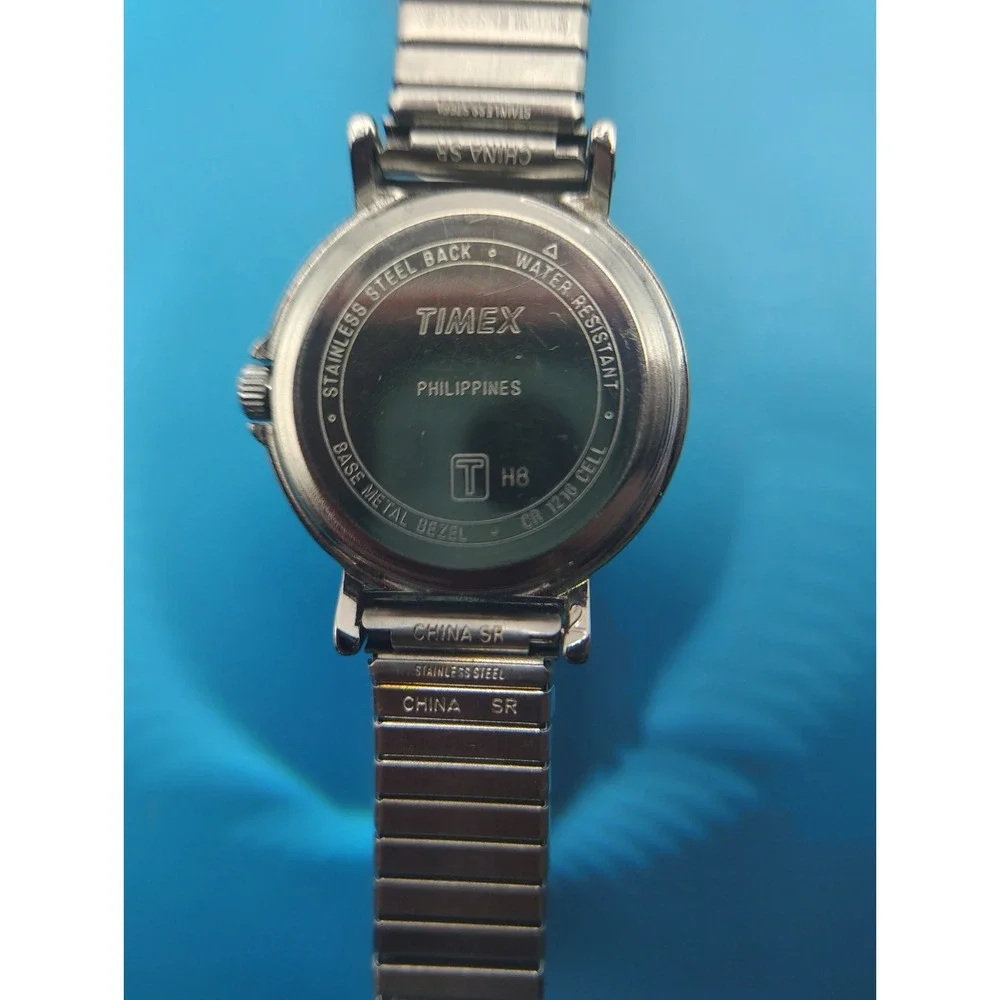 Timex INDIGLO Mens Quartz‎ Watch Blue Dial Stainless Steel Near Mint